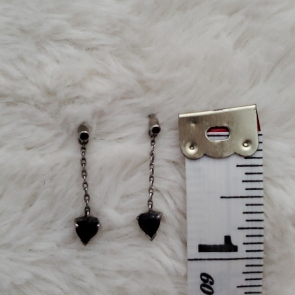 Garnet and Gunmetal ❤ Earrings - Picture 6 of 10